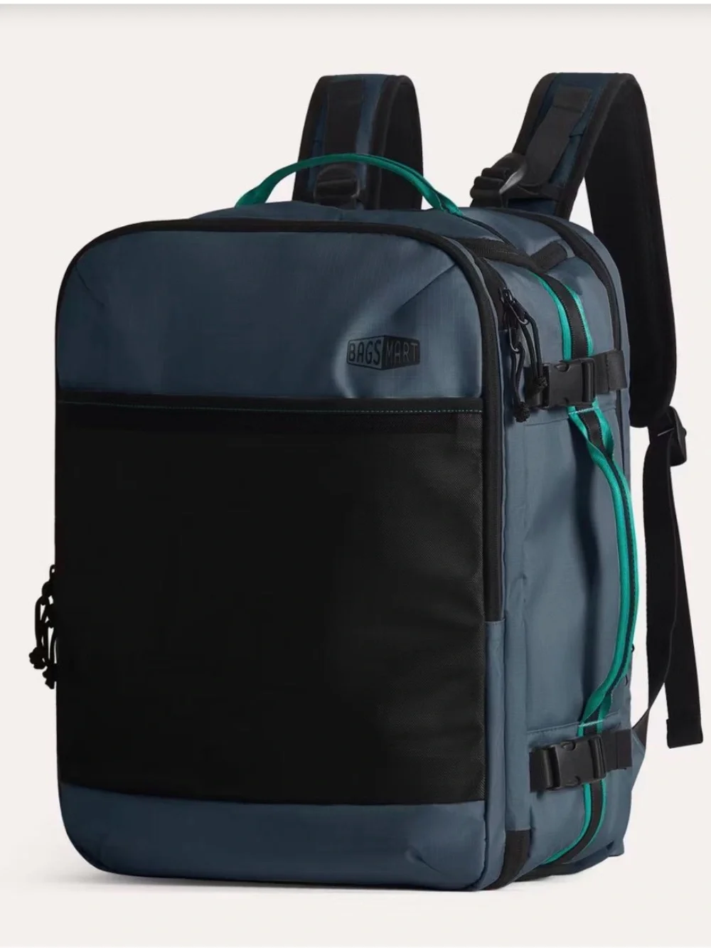 Bags Mart Men's Slate Blue Backpack with Black Front Panel
